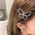 Allereyae Vintage Pearl Butterfly Hair Clip Barrette Hollow Butterfly Hairpin Faux Pearl Head Clip Headwear Barrette Silver Butterfly Pearl Hair Acce