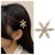 Iaceble Boho Snowflake Hair Clip Barrette Gold Crystal Hairpin Head Clips Weddings Bridal Hair Barrette Christmas Snow Cz Hair Pins Accessories for W