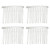 VOCOSTE 4 Pcs No Slip Hair Side Combs Accessories, Metal, Silver Tone, 2"