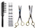 CombPal Scissor Clipper Over Comb Hair Cutting Tool - Barber Hair Cutting kit - DIY Home Hair Cutting Guide Comb Set (Jumbo Value-Pack, Black)