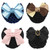 kilofly 4pc Women's Two-Way Snood Net Bow Barrette Hair Clip Bun Cover Set