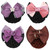 kilofly 4pc Women's Two-Way Snood Net Bow Barrette Hair Clip Bun Cover Set
