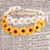 Kilener Sunflower Crown Hair Wreath Daisy Headbands for Women Girls Adjustable Floral Headpiece Hippie Flower Headband Hair Accessories for Prom Wedd