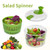Salad Spinner, Fruit and Vegetable Washer, Spin and Dry Salad Greens, 3 QT Lettuce Spinner with Bowl and Mesh Basket