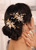 Kercisbeauty Gold Hair Comb Set for Women Wedding Bridal Headpiece with Champagne Crystal Pearl Hair Accessories