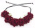 Floral Fall Rose Red Rose Flower Crown Woodland Hair Wreath Festival Headband F-67 (3-Burgundy)