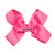 HAIRBOWS Girls' Grosgrain Scalloped Edge Bow with a Knot Wrap Center on a Clip, All Ages and Hair Types, 5 Inch Bow, Hot Pink