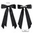 2PCS Silky Satin Hair Bows Hair Clip Black White Hair Ribbon Ponytail Holder Accessories Slides Metal Clips Hair Bow for Women Girls Toddlers Teens K