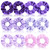 Cubaco 12 Pieces Satin Hair Scrunchies Elastic Hair Bobbles Scrunchy Hair Ties Ponytail Holder Hair Ties, Purple Lovers