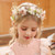 Ever Fairy Princess Flower Crystal Headpiece Girls Rhinestone Pearl Headband Women Wedding Floral Hairband Bridal Hair Accessories Photography for Gi