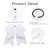 CN 10pcs 8" Cheer Hair Bows Large White Ponytail Holder Girls Elastic Hair Ties Handmade for Cheerleading Teen Girls College Sports Softball Competit