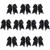 CN Girls Large Cheer Bow with Ponytail Holder for Cheerleading Girl Pack of 10 Black