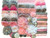 Bowtique Emilee Baby Shower Headband Kit DIY Headband Kit makes 30 Headbands - Pink and Grey