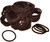 Kenz Laurenz 100 Hair Elastics Hair Ties No Crease Ouchless Ponytail Holders No Metal 4mm (100 Hair Elastics-Brown)