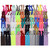 Kenz Laurenz 100 Hair Ties No Crease Ribbon Elastics Ouchless Ponytail Holders Hair Bands (100 Hair Ties-Prints and Solids)