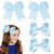 4 Pack Bow Hair Clips, Big Hair Bows for Women(8 inches, 6 inches), Light Blue