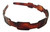 Parcelona French Spacer Brown Tortoise Shell Celluloid Acetate Flexible Headband for Girls