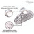 Parcelona French Small Rain Drop 2 3/4 Inches Celluloid Claw Jaw Hair Clip (Silver)