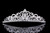 SAMKY Vine Flower Design Rhinestone Crystal Bridal Wedding Tiara Crown T1018