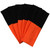 Headbands Hairband Cotton Soft and Stretchy Elastic Solid Color 6 Pcs Per Lot (Orange/Black)