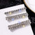 Tzoxal Luxury Hair Clips for Women, Bling Rhinestones Prom Bobby Pins Barrettes, White Sparkly Hairgrip Hair Headwear Accessories for Party Wedding D