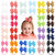 inSowni 40 Pack/20 Pairs Grosgrain Ribbon Bow Hair Ties Elastics Pigtail Ponytail Holders Bands Ropes Scrunchies for Baby Girls Toddlers Kids Childre