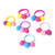 LOVEF 6 Pcs furball pompom Ball Elastic Hair Band gum Ponytail Holder Girls Hair Clip Headband Hair Accessories Gift