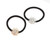 LOVEF 2 Pcs Korean Style Hair Jewelry Gold Plated Crystal Rhinestone Flower Elastic Ponytail Holder Hair Tie Rope Band Ring Rubber Band Hair Accessor