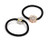 LOVEF 2 Pcs Korean Style Hair Jewelry Gold Plated Crystal Rhinestone Flower Elastic Ponytail Holder Hair Tie Rope Band Ring Rubber Band Hair Accessor
