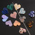 12Pcs Acrylic Resin Heart Hair Clips Hair Barrettes Colorful Hair Styling Alligator Clips Bangs Hairpins Fashion Decorative Hair Accessories for Wome