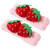 2 Pcs Cute Strawberry Headbands Soft Washing Face Makeup Hair Bands Elastic Spa Shower Yoga Sports Headwraps Hair Accessories for Women and Girls