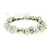 Floral Fall Artificial Baby Breath Flower Halo Wedding Crown Pink Bridal Headpiece Greenery Crown HC-24 (White Flower)