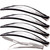 LONEEDY Pack of 12 Large Metal Stoving Varnish Hair Snap Clips, No-slip Hair Clips Barrettes For Women and Girl (Black)