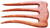 MaryCrafts Wooden Rosy Simple Hair Comb, Hair Pin, 4 Prongs Hair Fork, Hair Accessory Handmade 5"