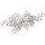 CROWN GUIDE Crystal Rhinestone Bridal Hair Comb Barrette Handmade Flower Clip Pin Wedding Hair Accessories Pieces for Women Silver