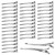 Neworkg 50pcs 3.5 Inches Duck Bill Hair Clips, Superior Silver Alligator Curl Clips with Holes, Hairdressing Salon Hair Grip, DIY Accessories Hairpin