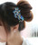Wedding Bridal Headpiece Rhinestone Hair Comb Women Peacock Hair Clip Side Comb Hair Accessory(Blue)