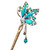 YOY Fashion Long Hair Decor Chinese Traditional Style Women Girls Hair Stick Hairpin Hair Making Accessory with Butterfly,Peacock Blue