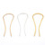 3 Pcs Simple U Shaped Metal Hair Pin Hair Stick DIY Hair Fork Hair Accessories for Women and Girls, 3 Colors