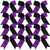 Cheerleading Bow Jumbo Cheer Bows 12 Pcs 7 Inch Ponytail Holder Cheerleader Bows Hair Tie(Black/Purple)