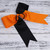 Cheerleading Bow Jumbo Cheer Bows 12 Pcs 7 Inch Ponytail Holder Cheerleader Bows Hair Tie (Orange/Black)