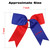 Cheerleading Bow Jumbo Cheer Bows 12 Pcs 7 Inch Ponytail Holder Cheerleader Bows Hair Tie (Red/Royal Blue)