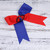Cheerleading Bow Jumbo Cheer Bows 12 Pcs 7 Inch Ponytail Holder Cheerleader Bows Hair Tie (Red/Royal Blue)