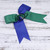 Cheerleading Bow Jumbo Cheer Bows 12 Pcs 7 Inch Ponytail Holder Cheerleader Bows Hair Tie (Royal Blue/Forest Green)