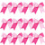 8 Inch 2 Colors Jumbo Cheerleader Bows Ponytail Holder Cheerleading Bows Hair (Pink/Hot Pink)