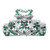 Faship Gorgeous Green Rhinestone Crystal Floral Hair Claw Clips