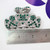 Faship Gorgeous Green Rhinestone Crystal Floral Hair Claw Clips