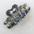Faship Navy Blue Rhinestone Crystal Floral Hair Claw Clips