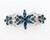 Faship Gorgeous Navy Blue Rhinestone Crystal Flora Hair Barrette Clip