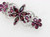 Faship Gorgeous Purple Rhinestone Crystal Flora Hair Barrette Clip